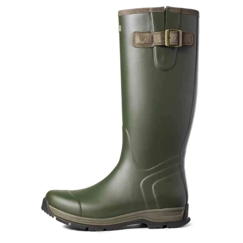Ariat Burford Rubber Wellington Boot Mens in Olive Night